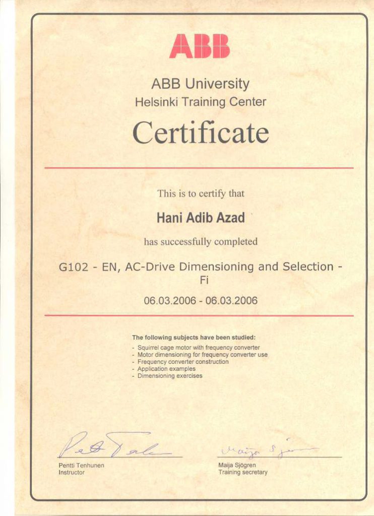 AC Drive Dimensioning