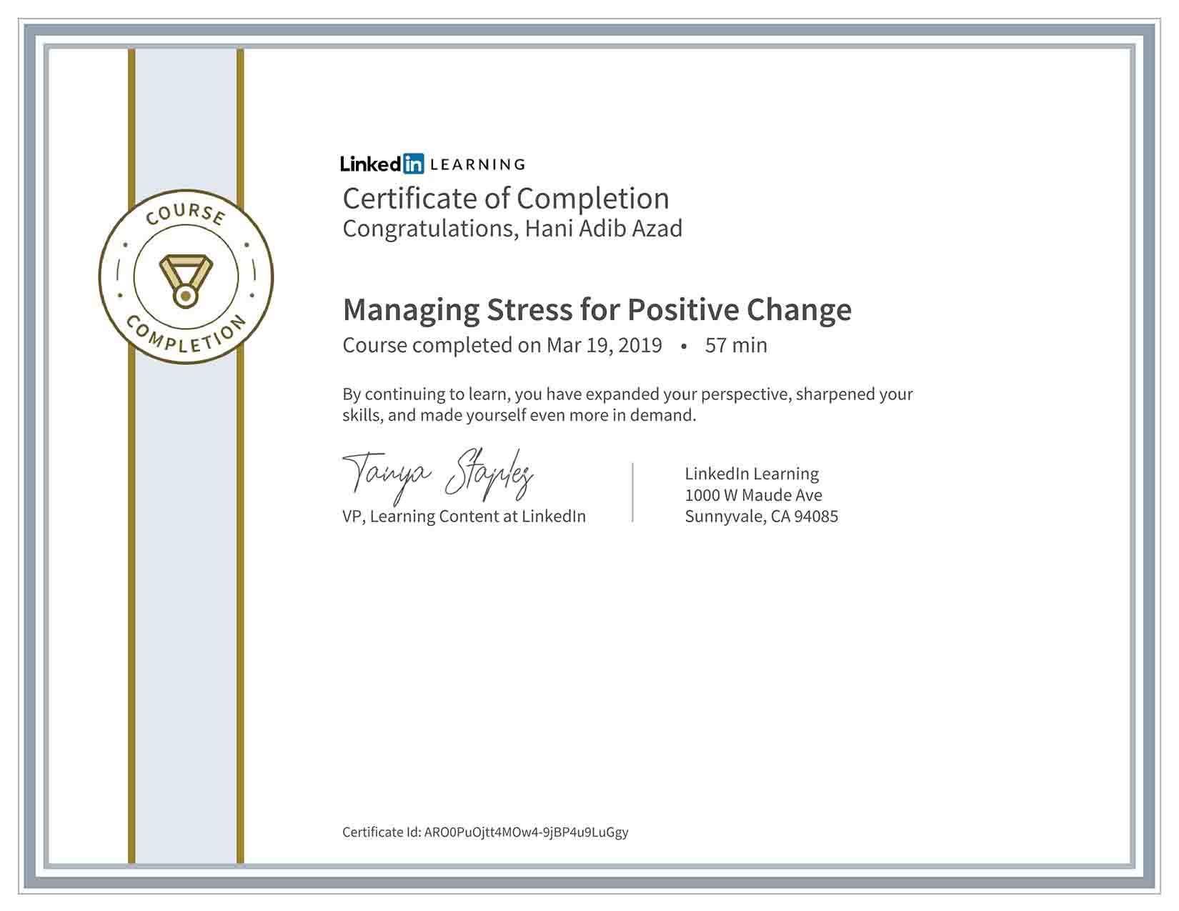 Managing Stress for Positive Change