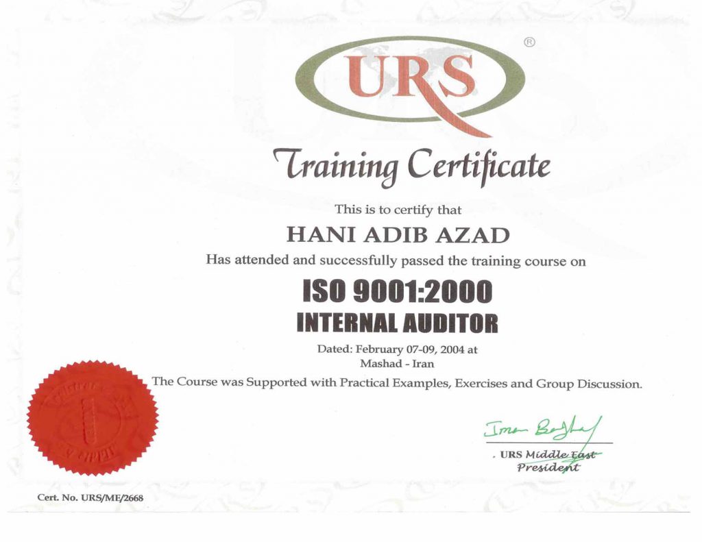 ISO 9001:2000 Internal Auditor