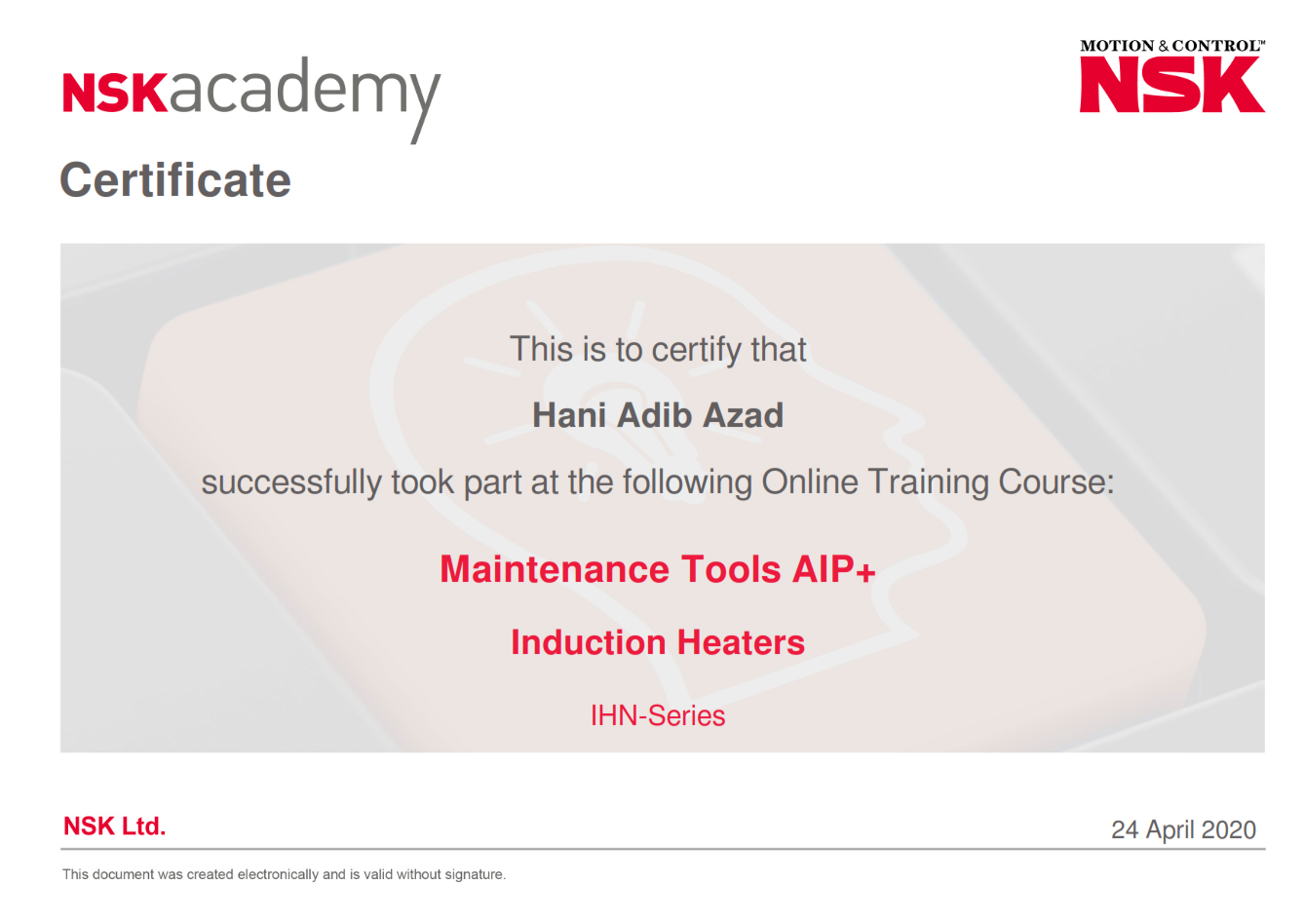 NSK Maintenance Tools